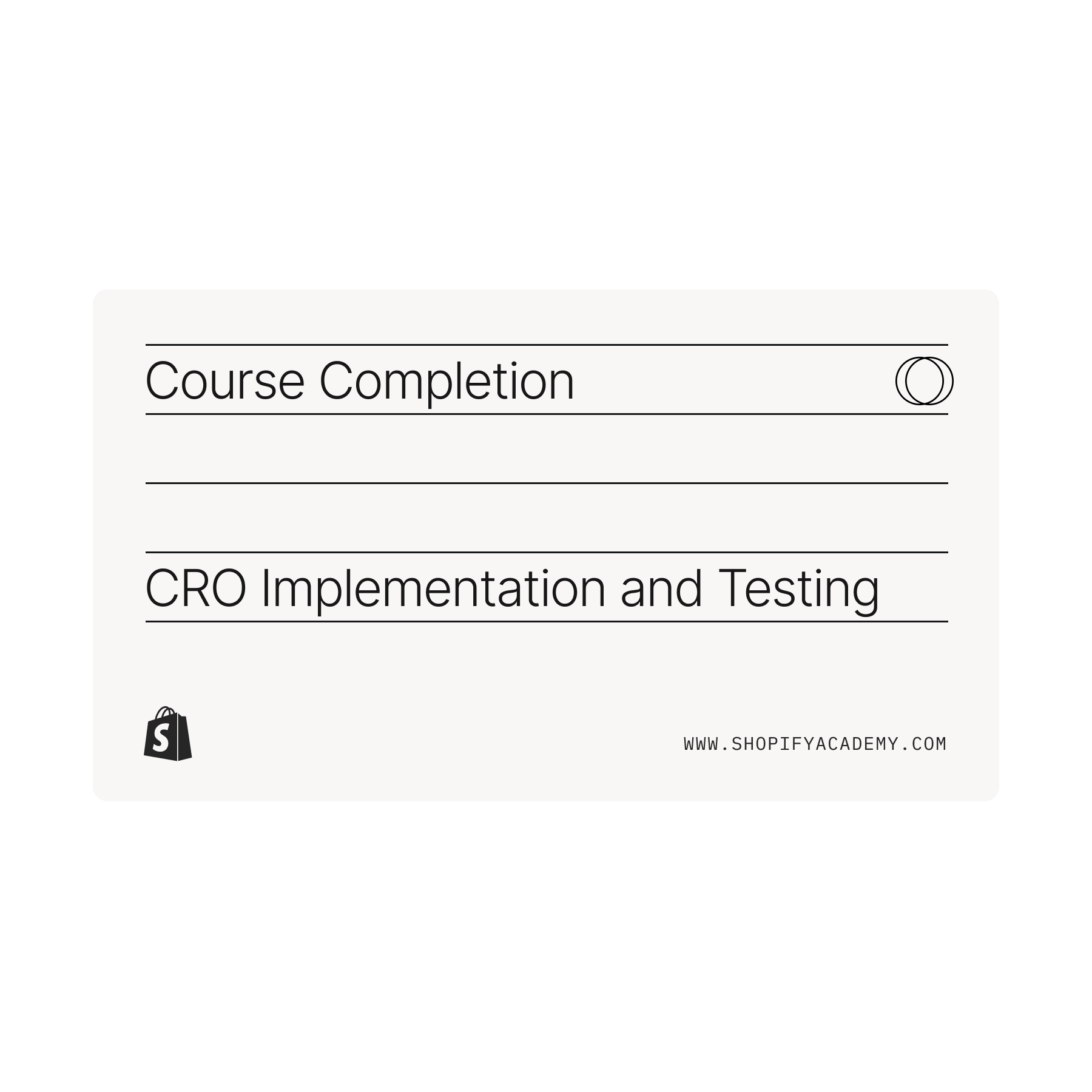 CRO Implementation and Testing Course Completion Badge